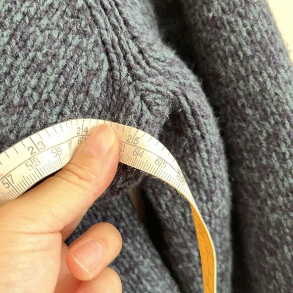 LL Bean Lambs Wool Sweater Jacket Mens XL Full Zip Flannel Lined Preppy Warm - Picture 6 of 6